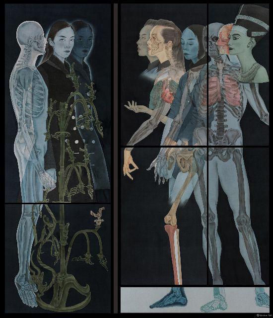 武一杉《自与我·生息》240×200cm 绢本设色 2018