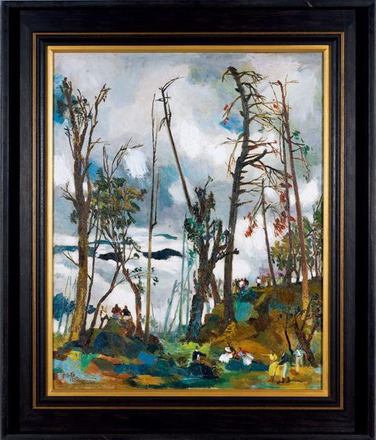 朱德群《八仙山》布面油画 83×67cm 1954