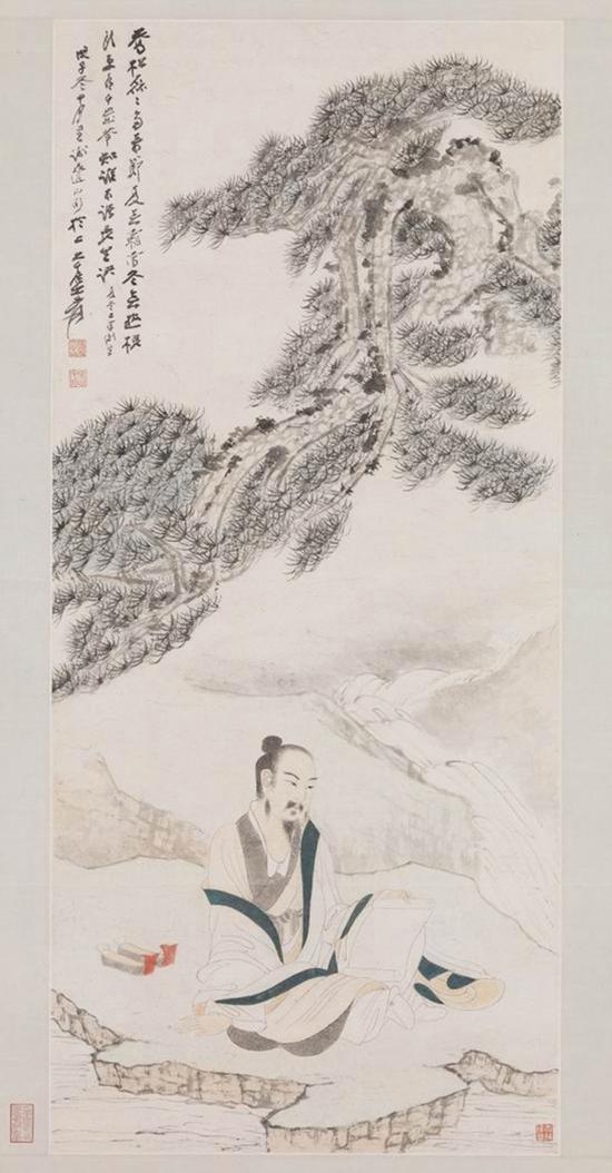 《乔松磊磊多奇节》张大千