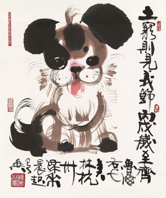 韩美林生肖作品:亥猪