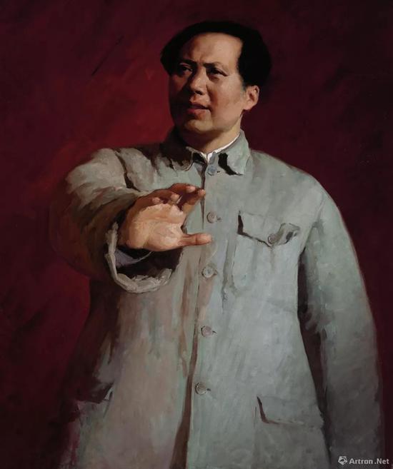 《毛主席在十二月会议上》油画 靳尚谊