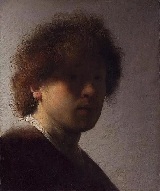 伦勃朗,《自画像》,布面油画,1628年,荷兰国立博物馆