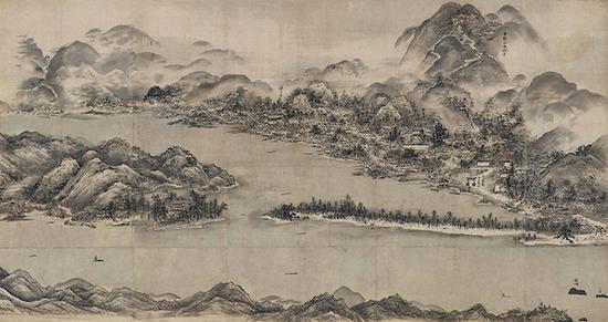 国宝 雪舟等杨画天桥立图 室町时代(15世纪)京都国立博物馆藏