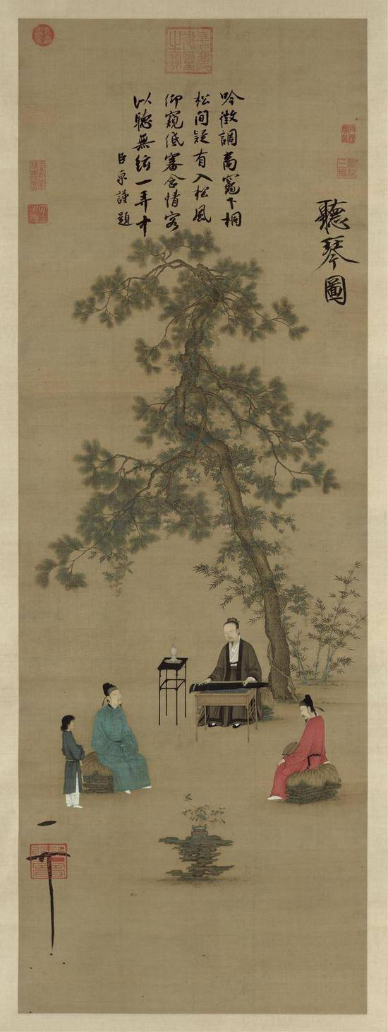 图7:传宋 赵佶 听琴图 故宫博物院藏