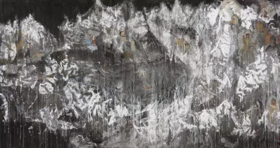 舍筏,160x300cm,纸本水墨,2019