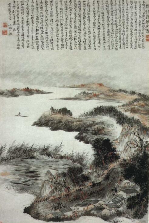 石涛(清)《淮扬洁秋图》