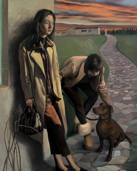 冯珏嘉,《我的落日》,布面油画,170 × 135 cm,2023