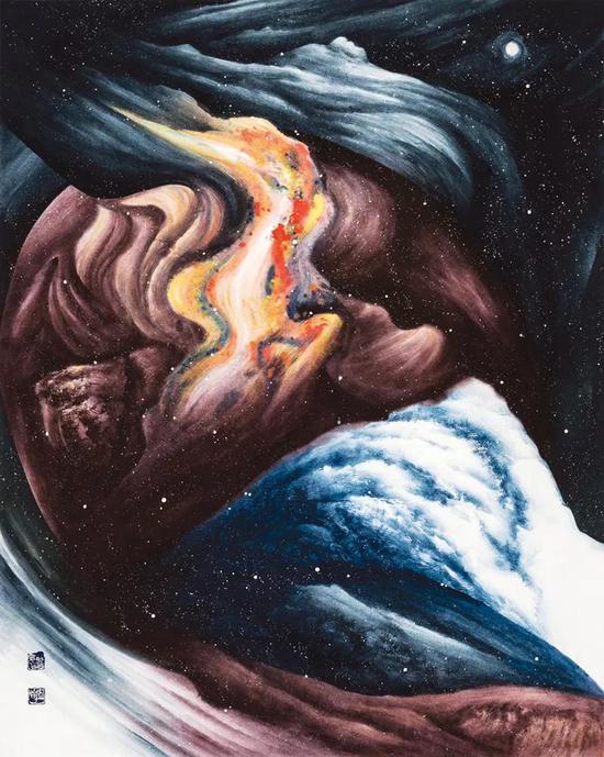 姬子 Ji Zi 永恒的流动 Eternal Flowing 182.5x145cm 纸本水墨 Chinese Ink on Paper 2013