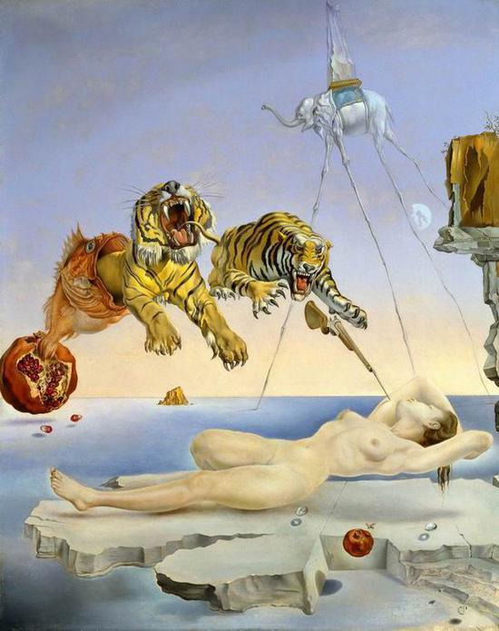 达利,由飞舞的蜜蜂引起的梦,1944