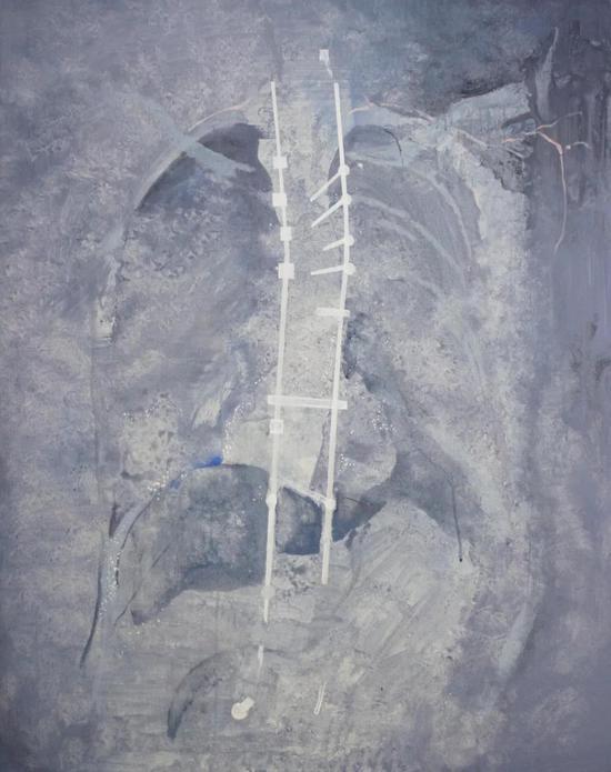 汪琦琦 隐藏标记I 80x100cm 布面丙烯 2018