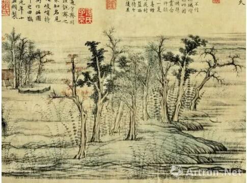 ▲《鹊华秋色图》局部