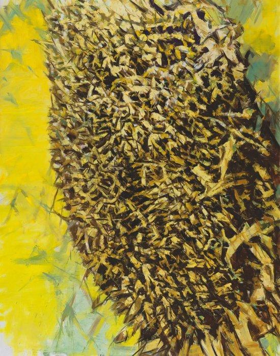 《烟树》,布面油画,200 × 156 cm,2018