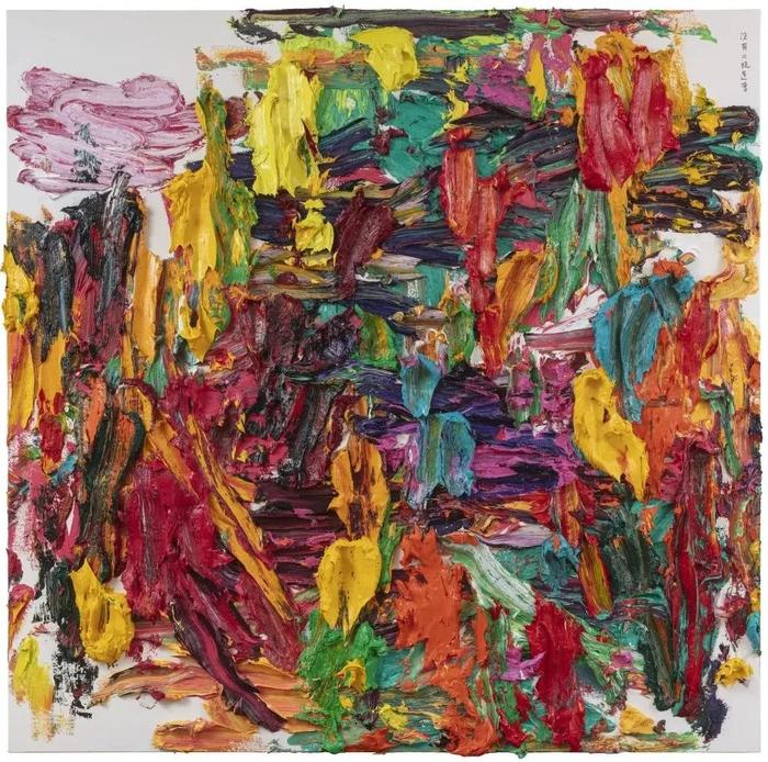 《没有火烧连营》,布面油画,200 x 200 cm,2022