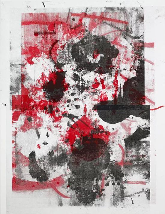 克里斯托弗伍尔 (Christopher Wool) 《无题》(Untitled)2009年作 丝网印墨 麻布 243.8 x 182.9 厘米 图片由Lévy Gorvy画廊及艺术家提供
