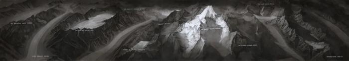 王相洁 当今我们如何隐居(二) 纸本水墨 200x35cm 2023