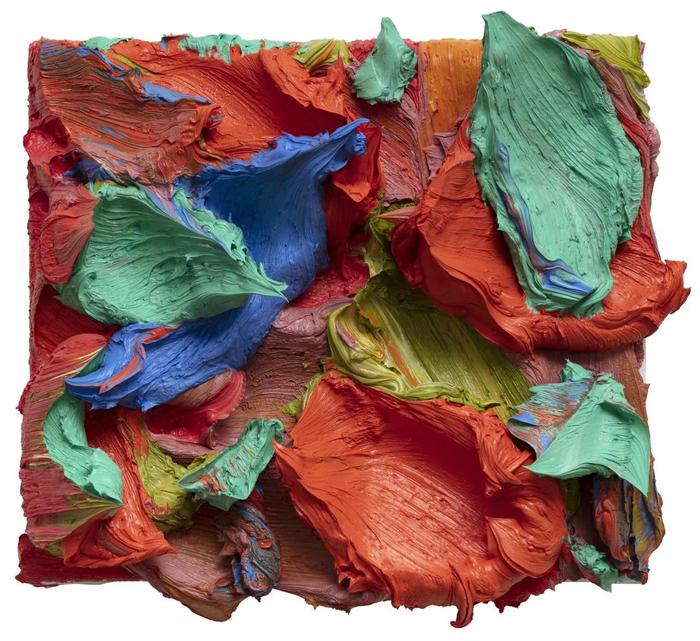 《阳台观竹计》,布面油画,35 x 40 cm,2022