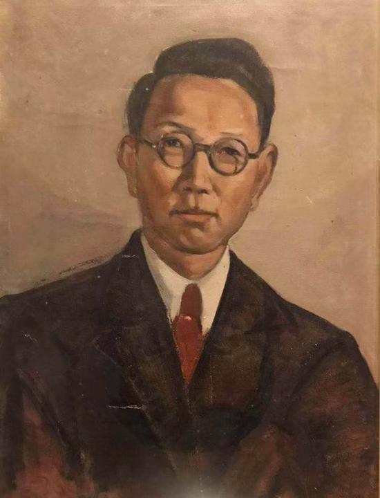 常书鸿,《韩乐然像》,布面油彩,35x25厘米,1947年,艺术家家属收藏