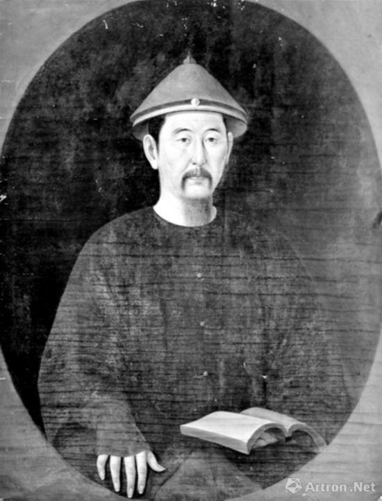 康熙皇帝半身像屏(清)