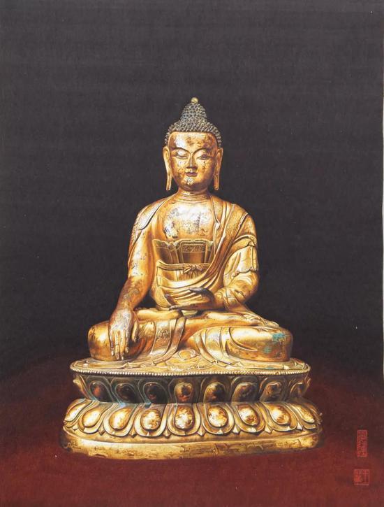 《铜鎏金释迦牟尼像》