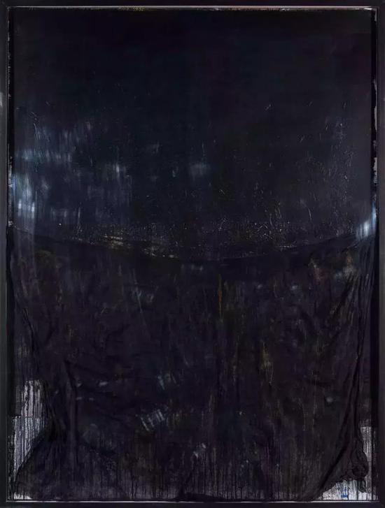 《移动山水-7号》/164x124cm / 布面油画,纱布 / 2015年