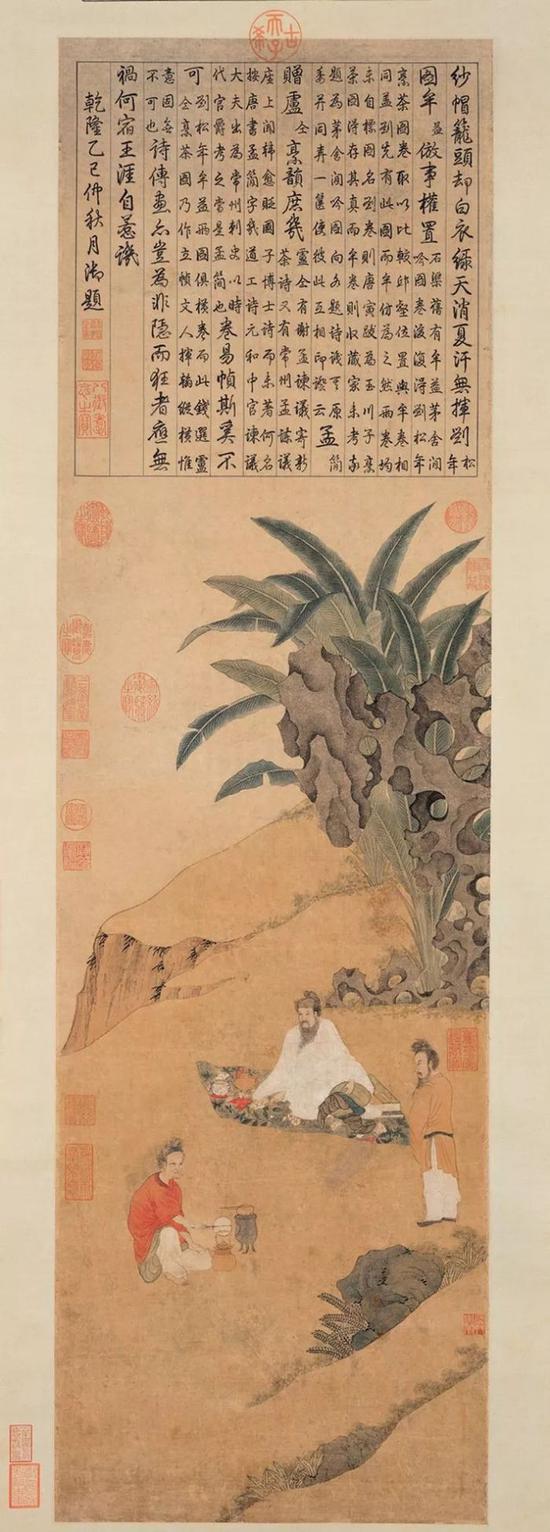 卢仝煮茶图 钱选 元