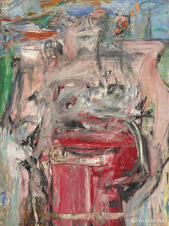 威廉-德-库宁(1904-1997) 1955年作《女子风景》 166.3 x 125.4 cm