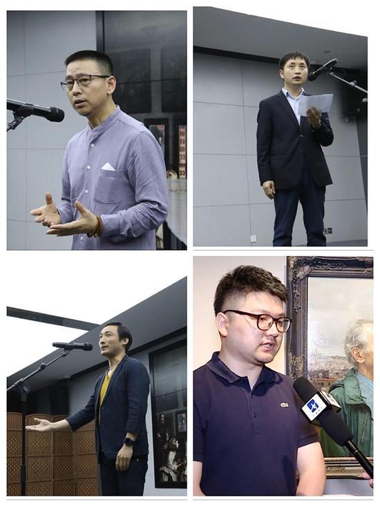 大赛与展览协办方代表与艺术家代表谢勇、刘双、何振浩等发言