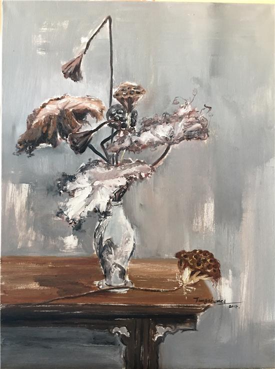 蒋淑梅《余韵》80×60cm(油画)