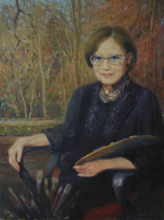 董蕾 《自画像》油画 2013
