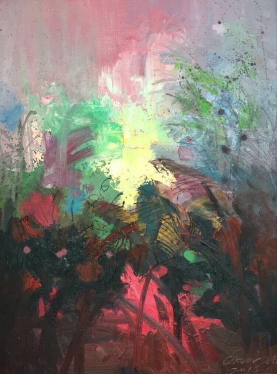 百花园 120x200cm 布面油画