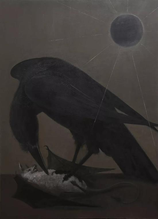 季鑫 晚祷 2018 布面油画 200×145cm