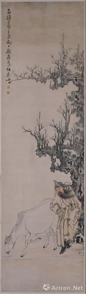 黄慎《伯乐相马图》轴