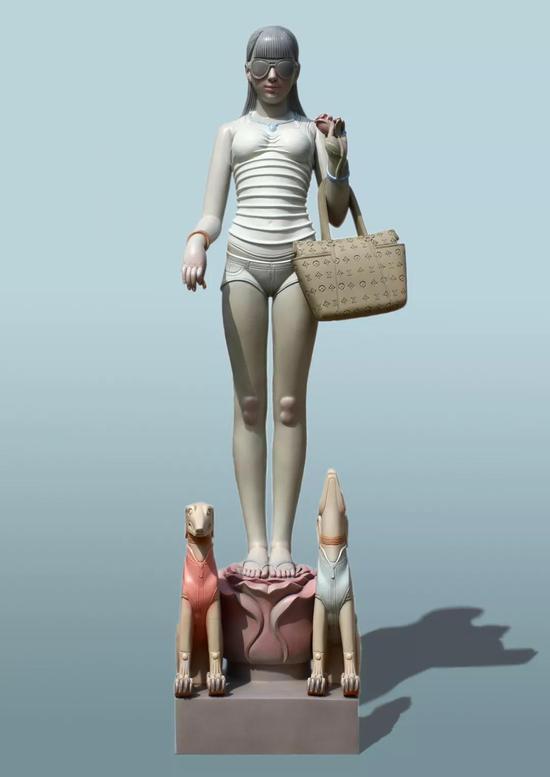 《爱神维纳斯-1》265X100X100cm树脂彩绘2013年