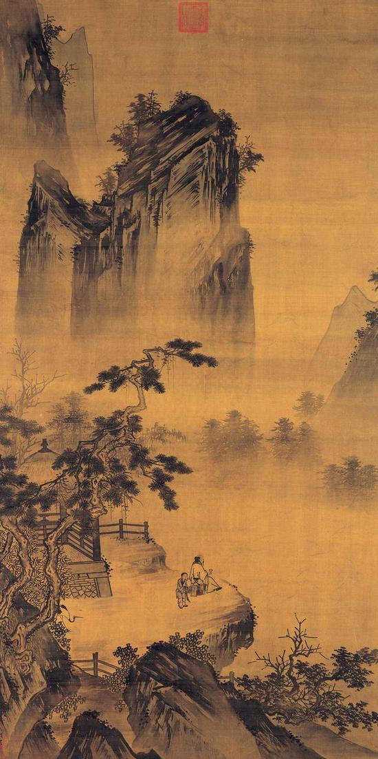 图11:明 钟礼(旧传马远) 举杯玩月 台北故宫博物院藏