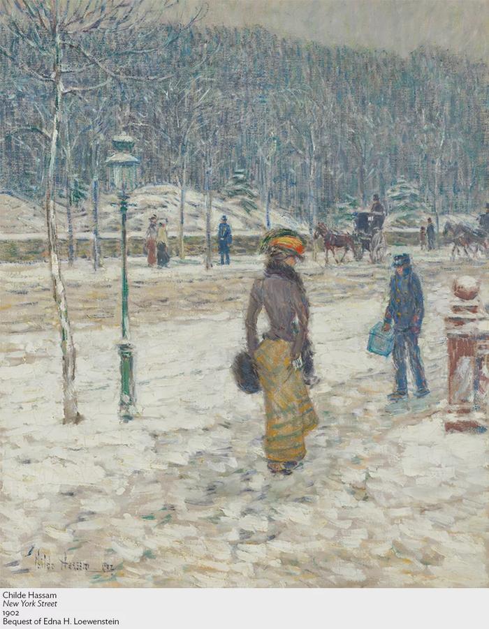 柴尔德·哈萨姆,《纽约街道》,1902年,芝加哥艺术博物馆,馆藏编号:1980.289