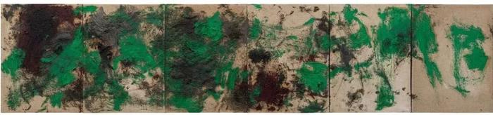 《绿屏》,布面油画,100 × 450 cm,1985