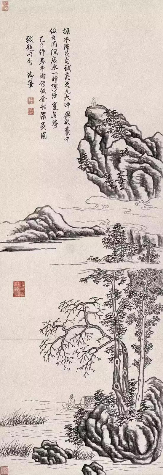 《振衣濯足图》