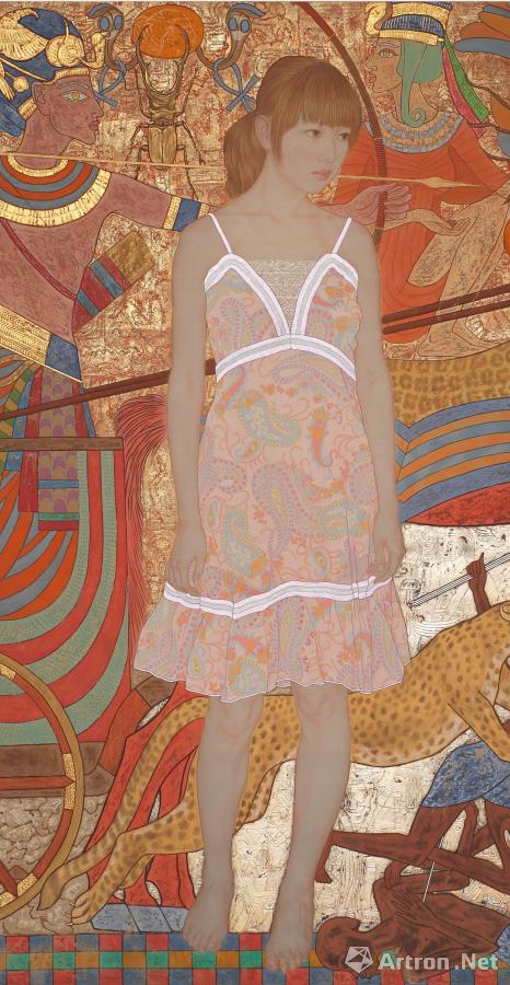 铁马冰河之战图(局部) 金瑞 170x200cm 绢本工笔重彩 2014