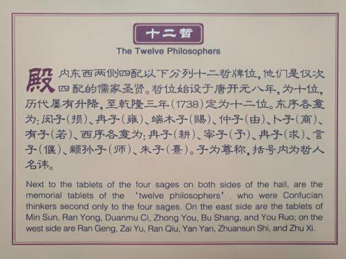 图(六)为:十二哲,即由唐代“十哲”到清乾隆为“十二哲”介绍。