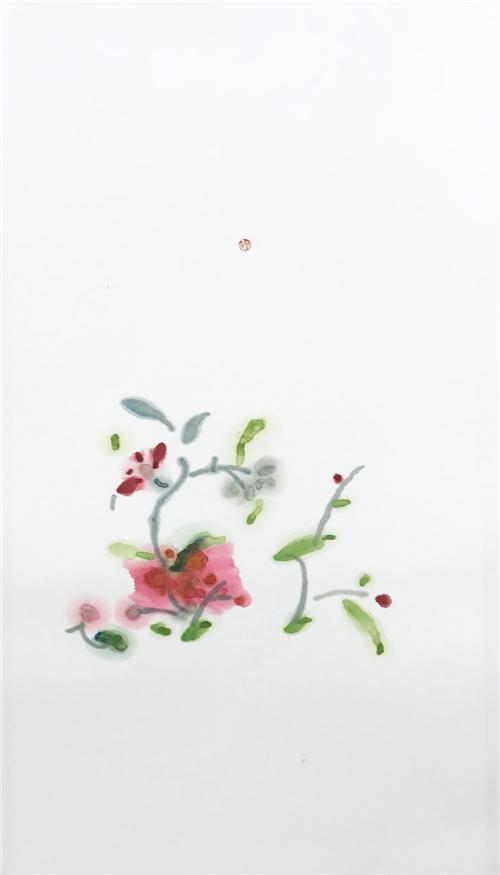 (梅一作品赏析:《江花怀乱》1m0.5m)
