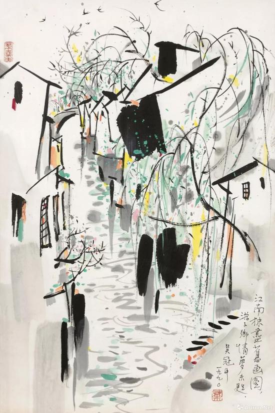 吴冠中 江南抹尽旧画图