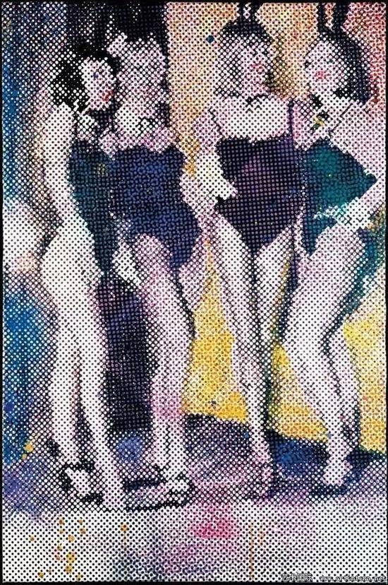 西格玛尔·波尔克《兔女郎》150 x 100 cm,1966