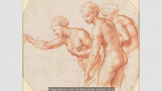 拉斐尔,《美惠三女神》(The Three Graces),约绘制于1517-1518年