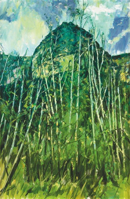 《谿山新旅图·又见谿山》,布面油画,138 × 90 cm,2023