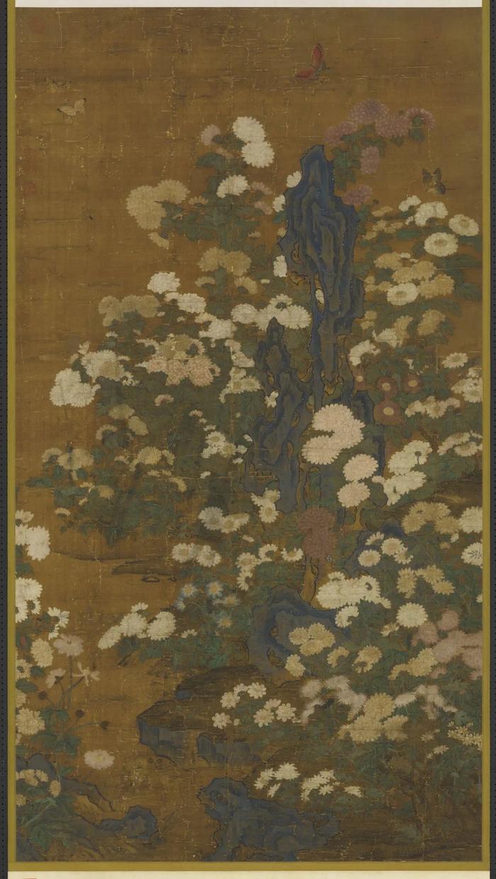 元 佚名 丛菊图 139.8×76.3cm 绢本设色 台北故宫博物院藏