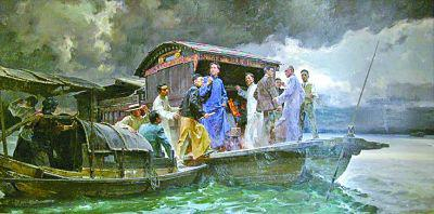 启航(油画) 何红舟、黄发祥