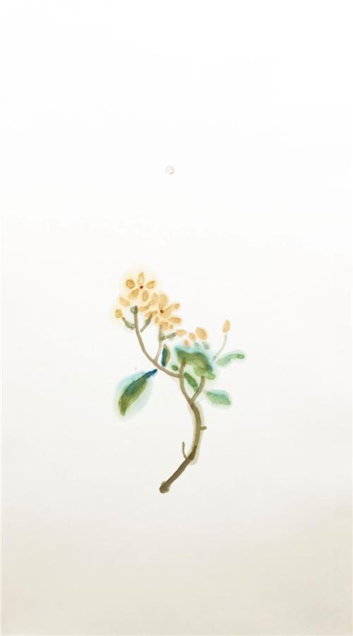 (梅一作品赏析:《秋花欲燃》1m0.5m)