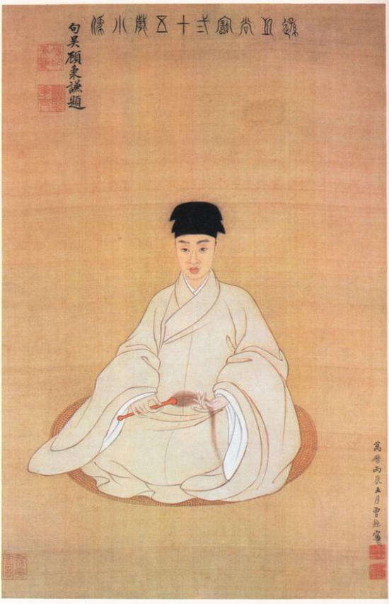 王时敏二十五岁小像 曾鲸绘 天津博物馆藏