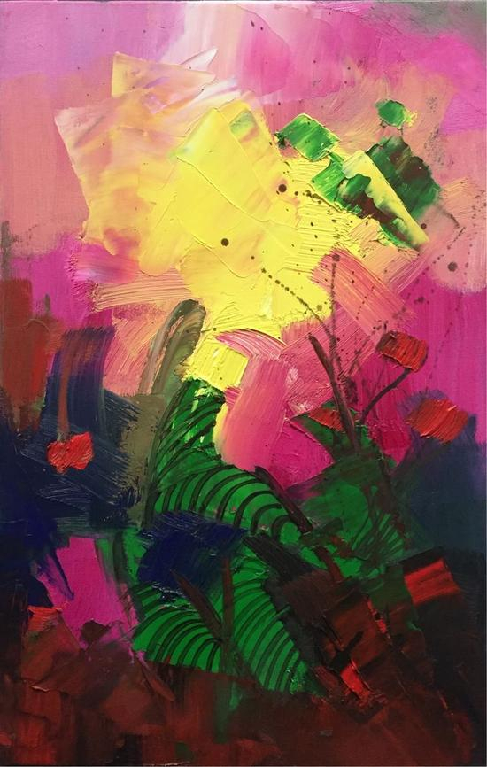 红火 48x68cm 布面油画