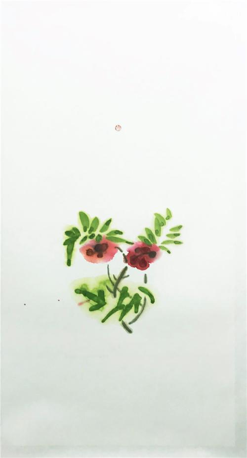 (梅一作品赏析:《春分花冶》1m0.5m)